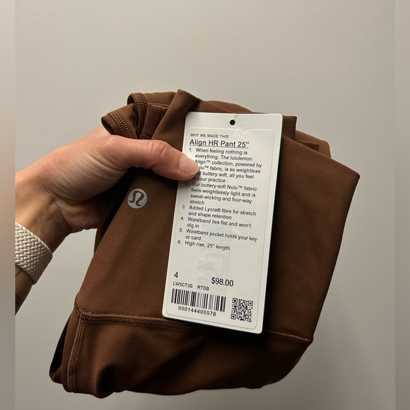 Lululemon Align Leggings 25” size 4 Roasted Brown - Picture 4 of 5